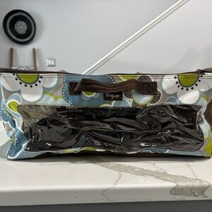 Thirty-One Floral Storage Tote - Blue, Green, Brown